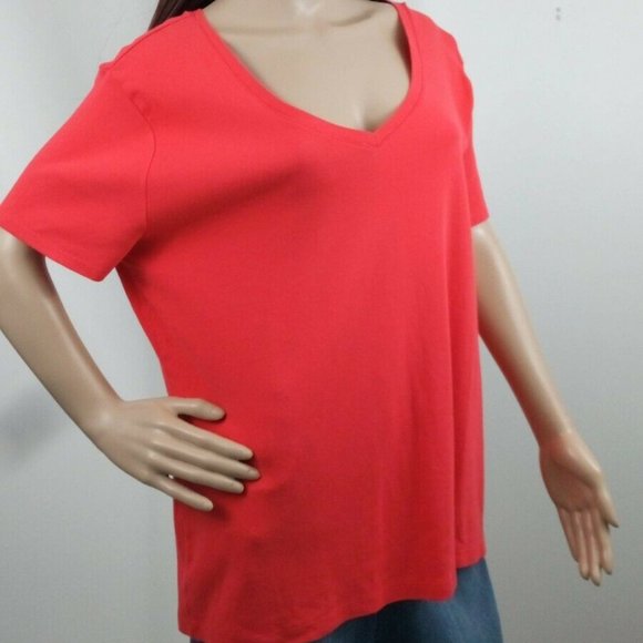 Tommy Hilfiger Tops - Tommy Hilfiger Womens Plus 2XL Red Flag Scoop Neck